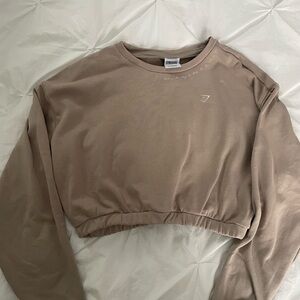 Gymshark Whitney Simons Women's Beige Crew Neck Sweater